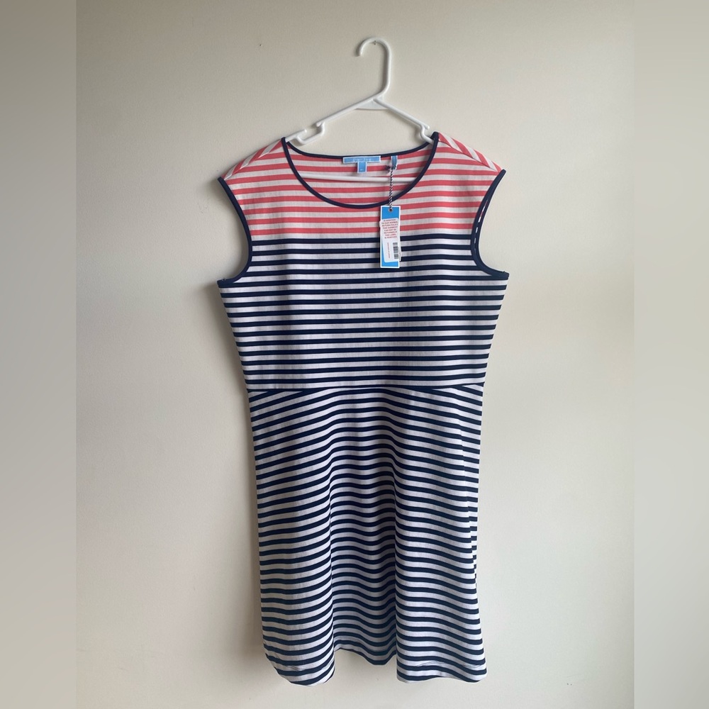 Draper James Striped Knit Pointe A-Line Dress NWT, Size XL